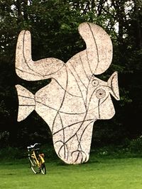 Man sculpture in park