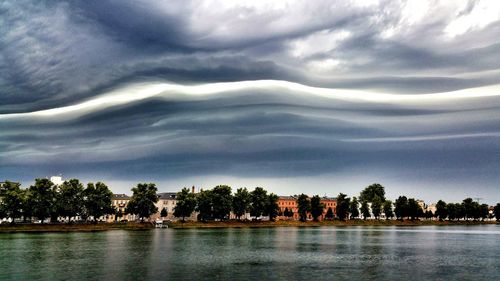 Scenic view of river against sky