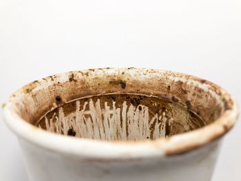 Close-up of coffee against white background
