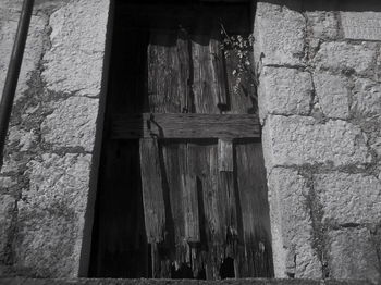 Close-up of wooden door