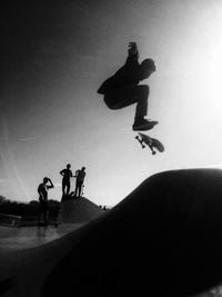 People walking in park