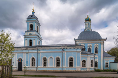 Facade of historic building against sky