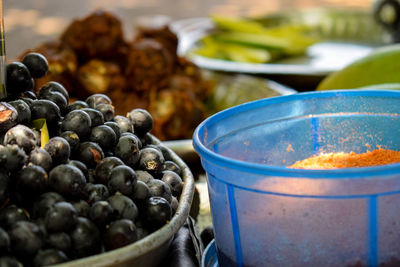 Close-up of fruits for sale in market