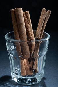 Close-up of food in glass on table