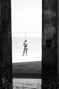 Woman in sea