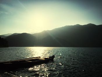 Sunset over lake