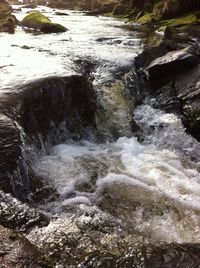 Stream flowing through rocks