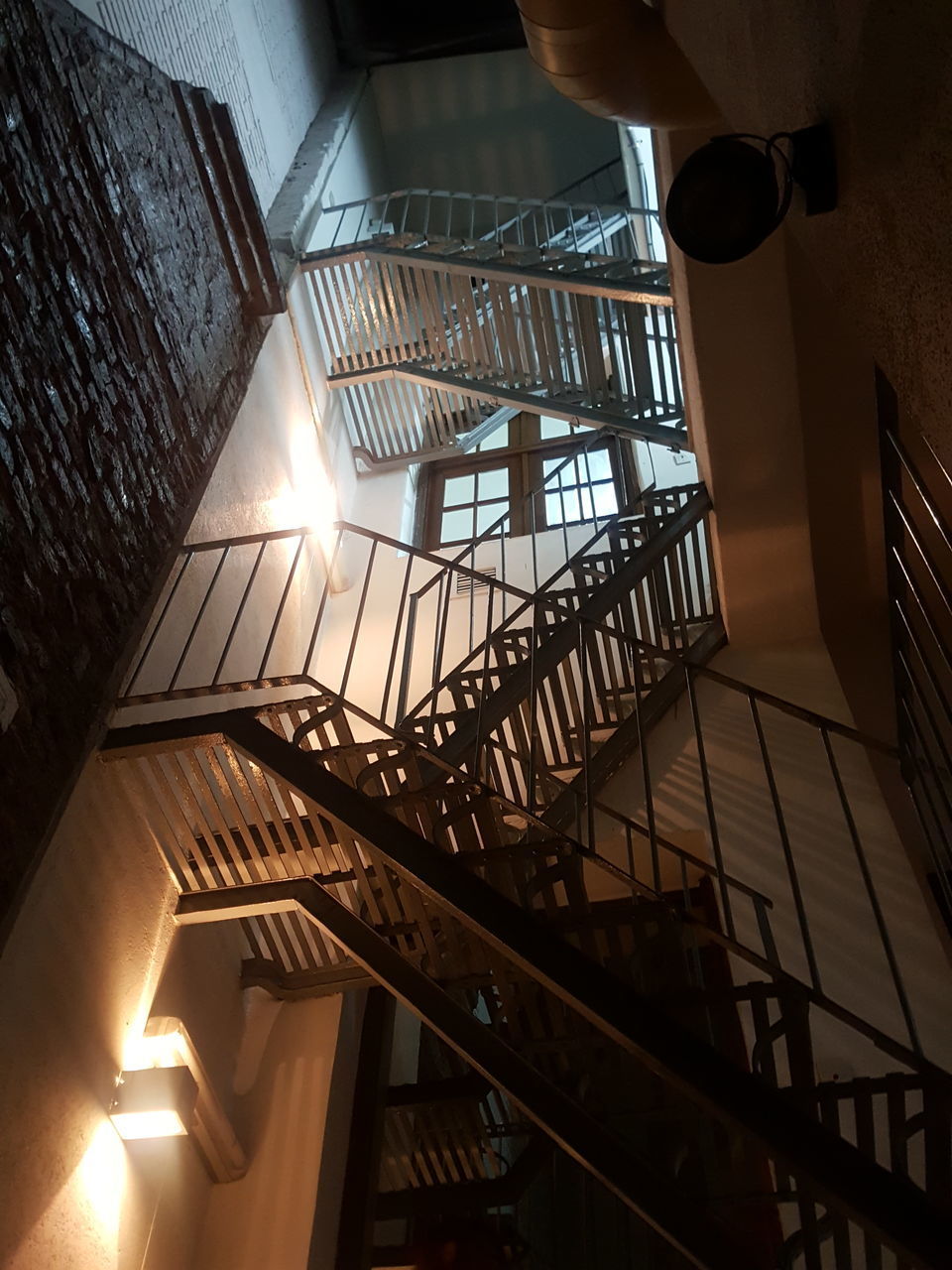 LOW ANGLE VIEW OF STAIRS IN OFFICE