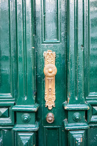 Close-up of closed door