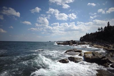 Scenic view of sea against sky