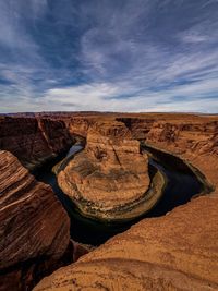 Scenic view of rock formations against sky