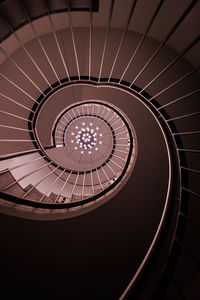 Low angle view of spiral staircase