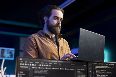 Man using laptop