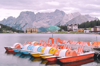 Scenic view of lake against mountains