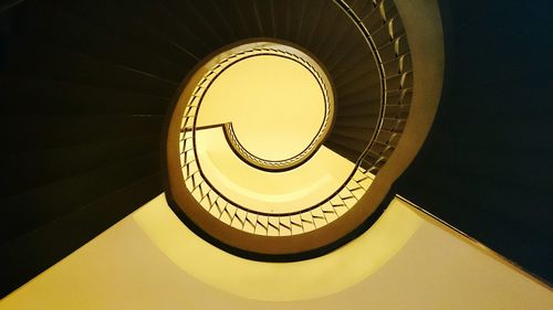 Low angle view of spiral staircase