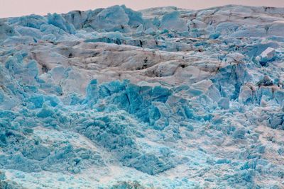 Aerial view of frozen landscape