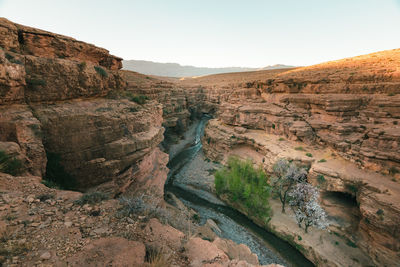 View of rock formations on landscape