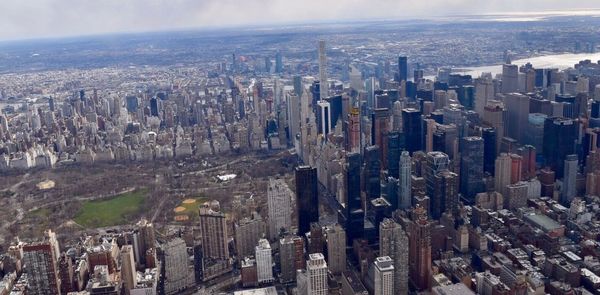 High angle view of cityscape