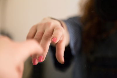 Close-up of hands