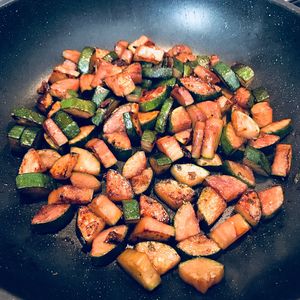 High angle view of vegetables