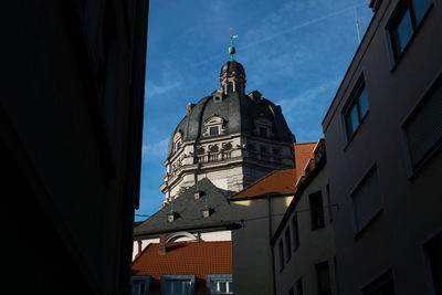 Low angle view of buildings against sky