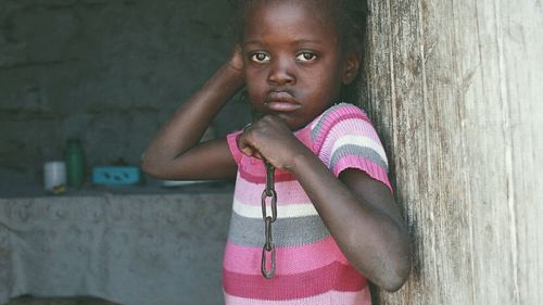 Portrait of young woman