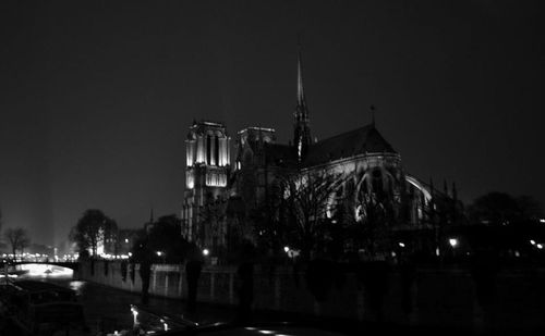 Illuminated city at night