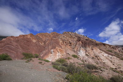 Low angle view of mountain against sky