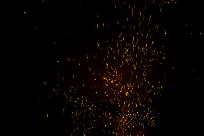 Firework display at night