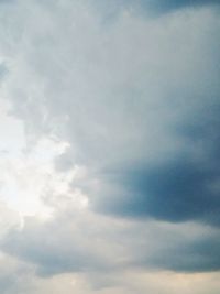 Low angle view of clouds in sky