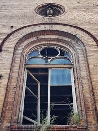 Low angle view of abandoned building