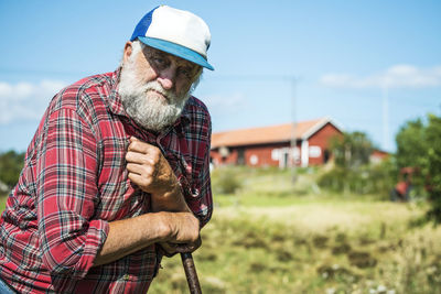 Portrait of senior farmer
