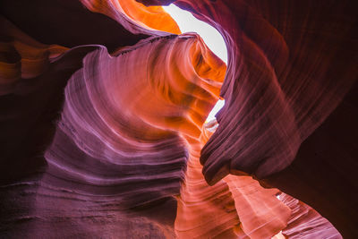 Low angle view of rock formation