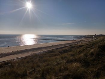 Scenic view of sunset over sea