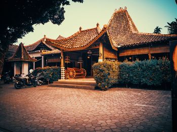 View of building with trees in background