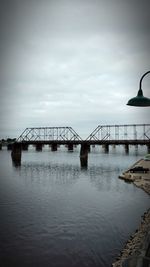 Bridge over river against sky