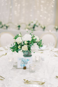 Place setting on table