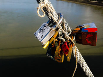 Close-up of rope against blurred background