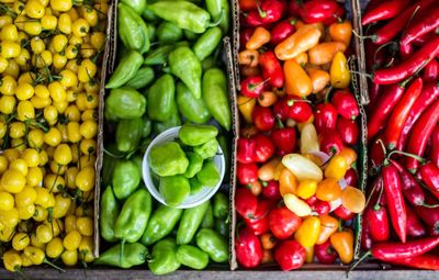 Full frame shot of multi colored vegetables