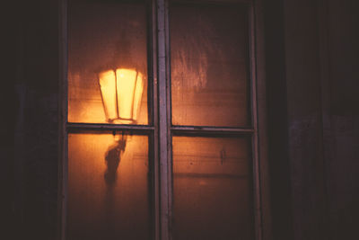 Close-up of illuminated lamp