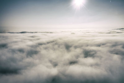 Low angle view of clouds in sky during sunset