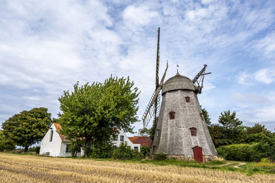 The old svanemølle in svaneke, bornholm, denmark