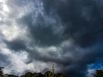 Low angle view of storm clouds in sky