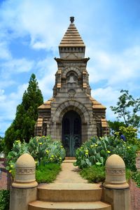 Low angle view of historical building against sky