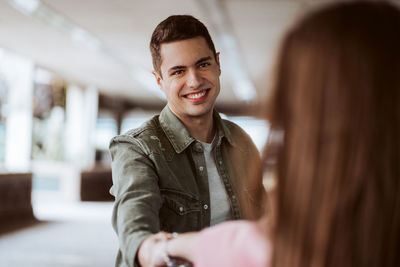 Portrait of a smiling young couple