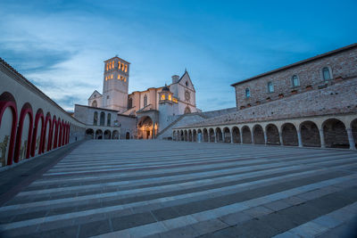 View of historic building against sky in city