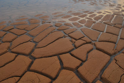 Full frame shot of cracked landscape