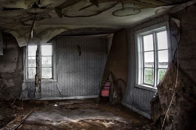 Interior of abandoned building