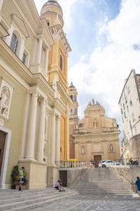 Low angle view of historical building against sky