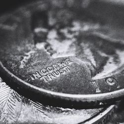 Close-up of coins